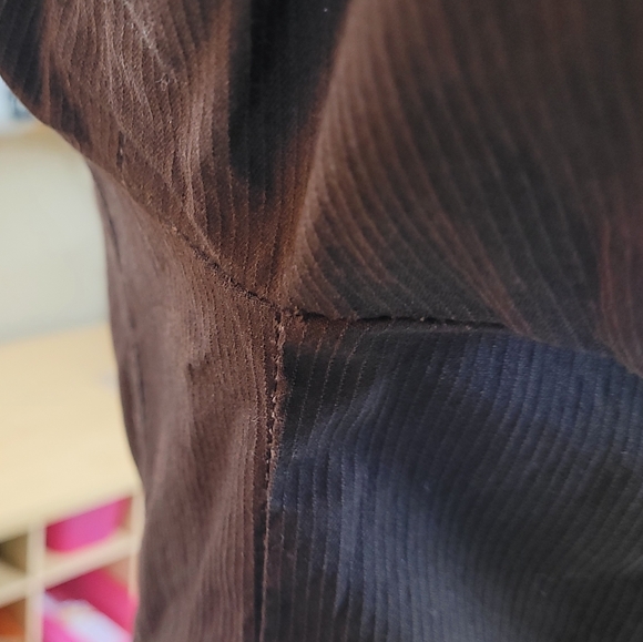 Denver Hayes Vintage textured striped dark brown blazer size M - Picture 7 of 14